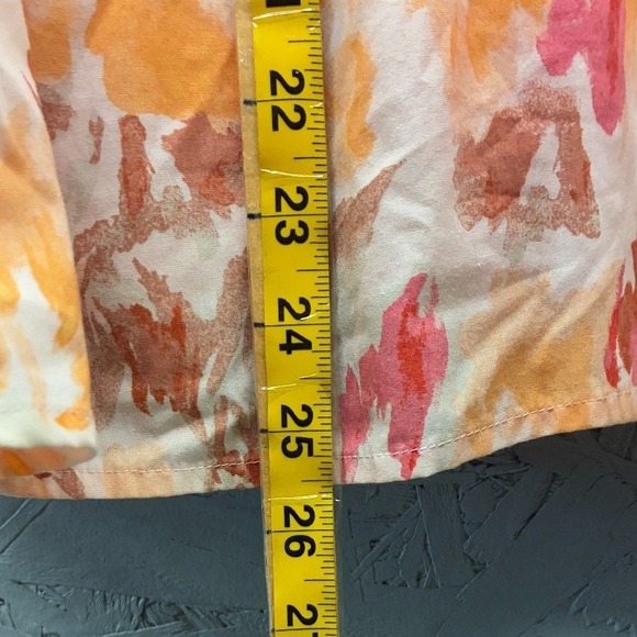 Abercrombie & Fitch Babydoll Dress Women's S Peach Pink Floral Puff Sleeve Mini - Picture 5 of 10